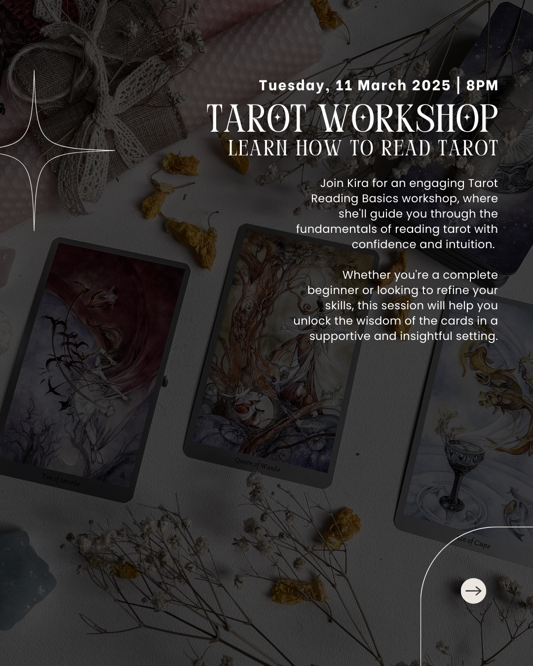 11 March 8PM - Tarot Reading Workshop